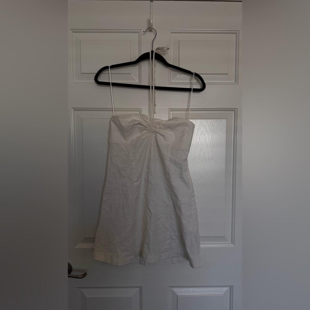 Short White Spaghetti Strap Dress